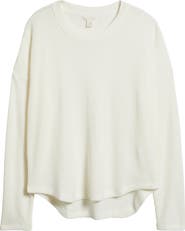 Caslon® Long Sleeve Waffle Knit T-Shirt