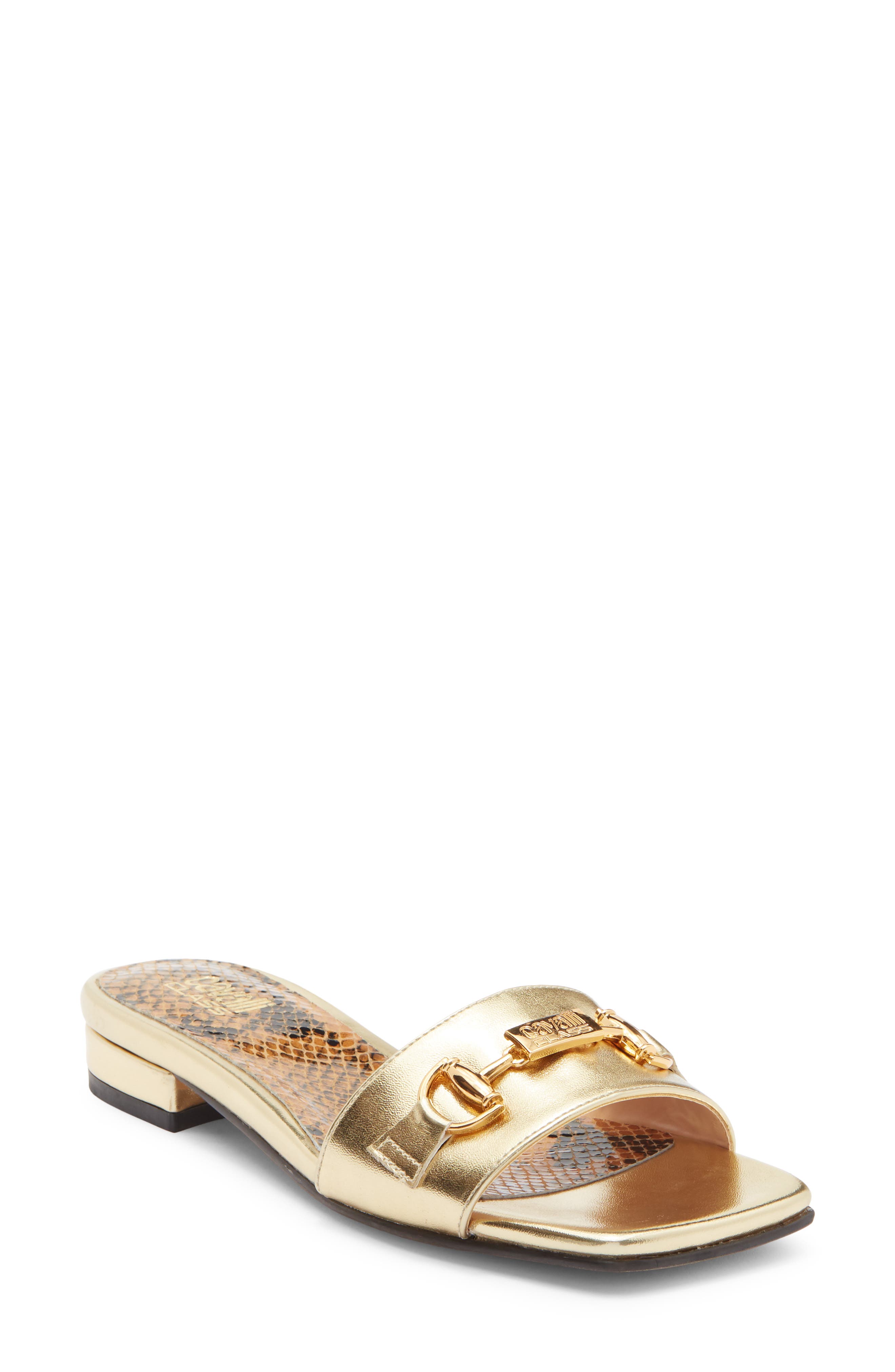 Roberto Cavalli Flat Slide Sandal