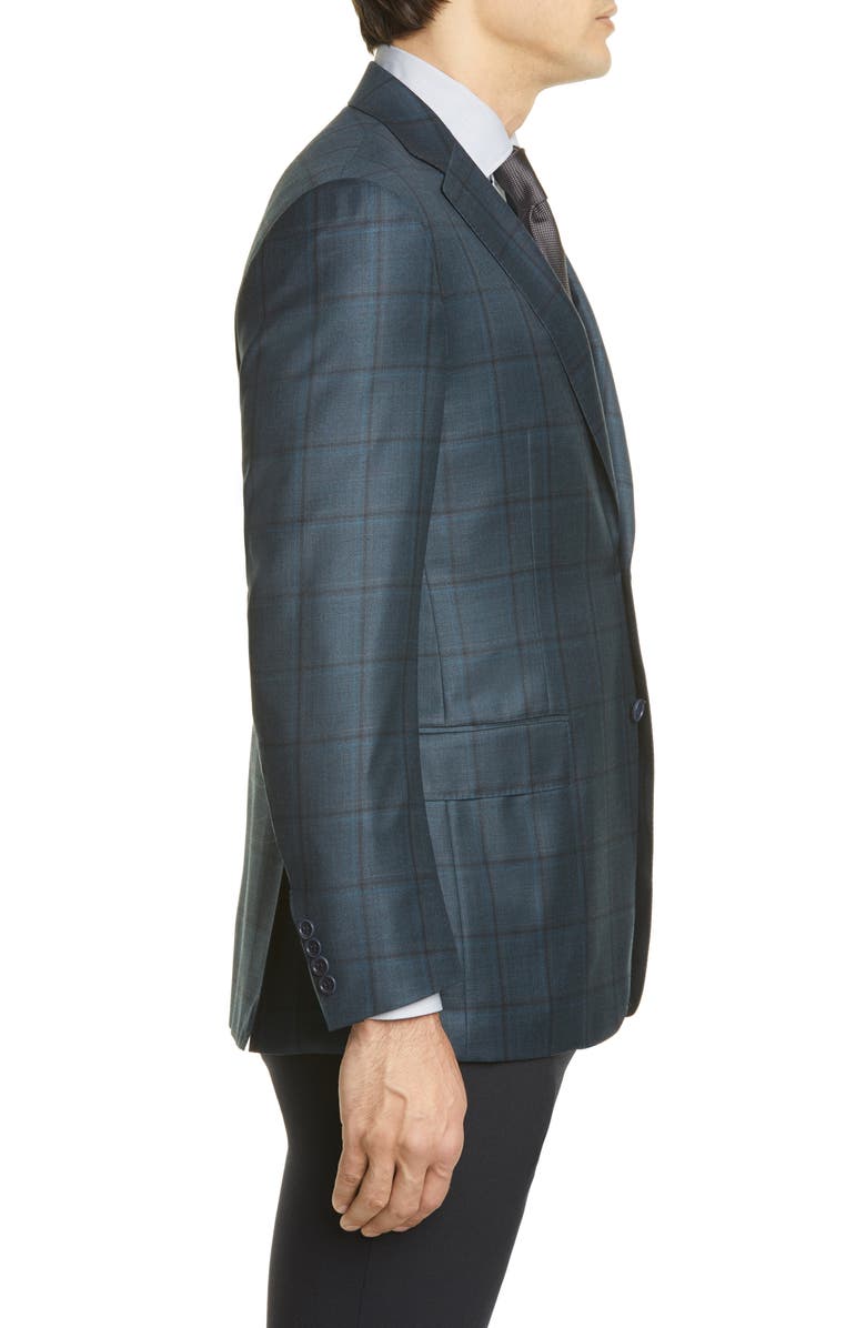 Canali Sienna Soft Classic Fit Windowpane Wool Sport Coat, Alternate, color, 