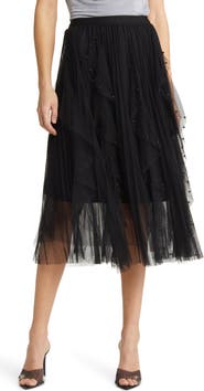 NIKKI LUND Wendy Beaded Tulle Skirt
