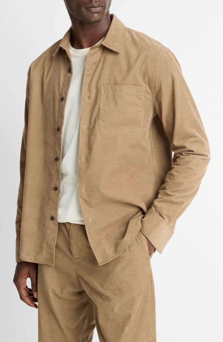 Vince Corduroy Button-Up Shirt, Alternate, color, Teton