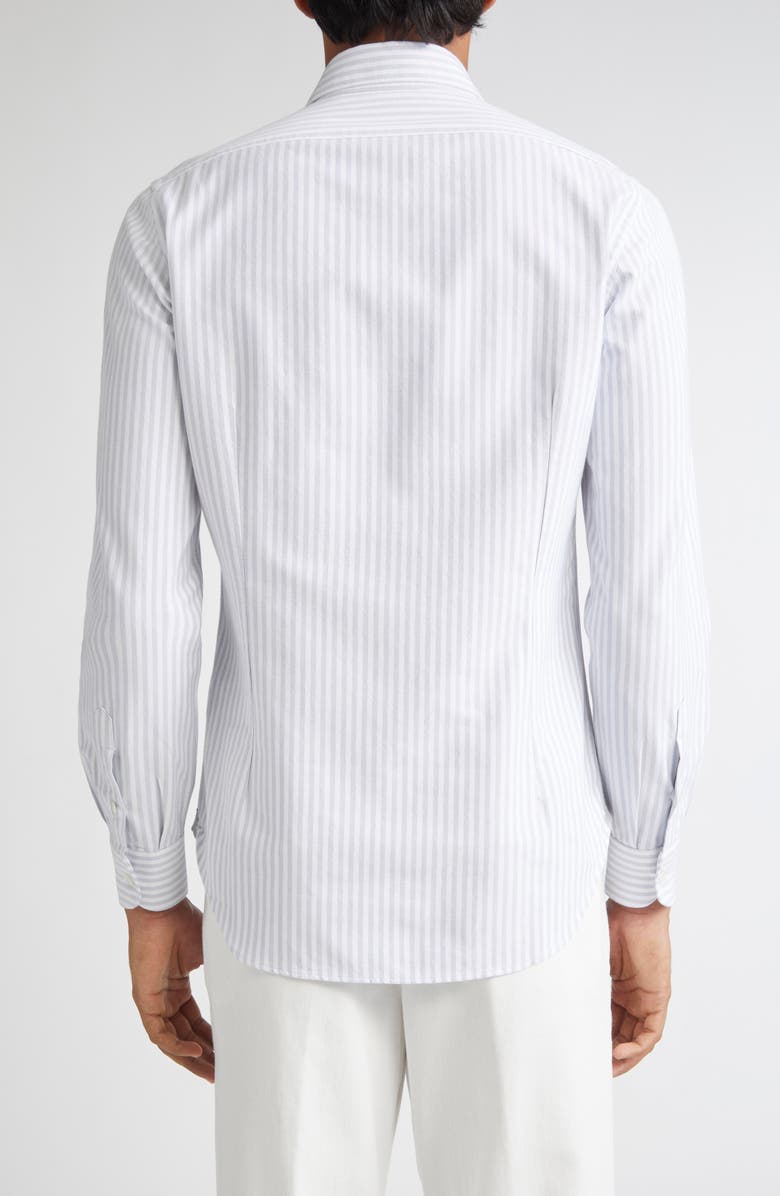 Eleventy Stripe Brushed Oxford Button-Up Shirt, Alternate, color, 08 Zucchero