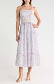 Melrose and Market Lace Bodice Tiered Dress