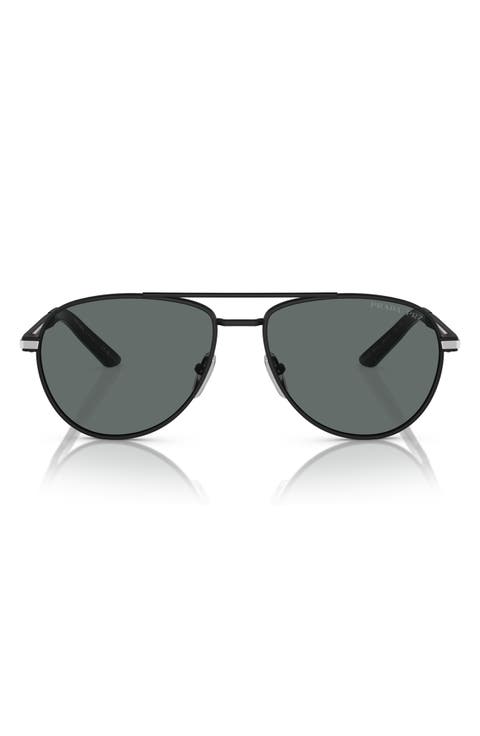 60mm Polarized Pilot Sunglasses