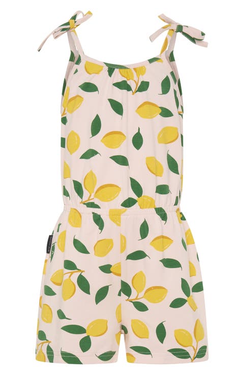 Kids' Lemon Print Tie Strap Playsuit (Toddler, Little Kid & Big Kid)