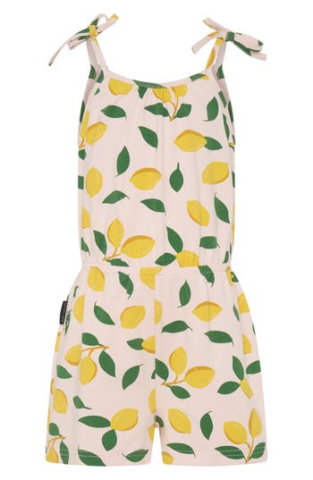 Dot Australia Kids' Lemon Print Tie Strap Playsuit