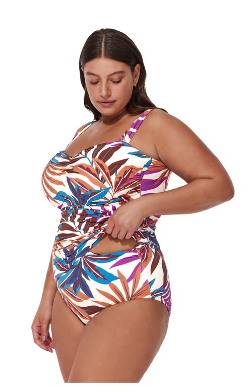 Gottex Plantopia Plus Size Tankini Top In Multi