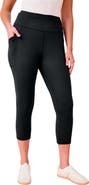 Roaman's Soft Sculpt Side Pocket Capri Legging