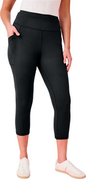 Roaman's Soft Sculpt Side Pocket Capri Legging