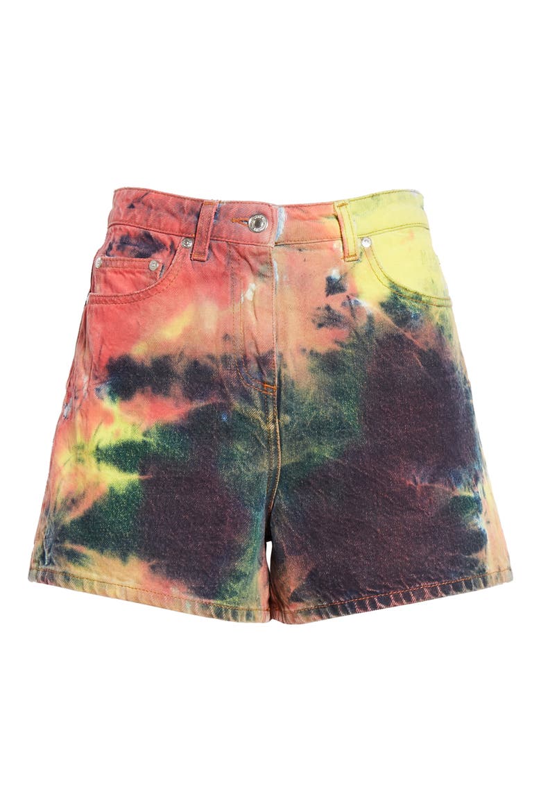 Tie Dye Denim Shorts, Alternate, color, MULTICOLOR