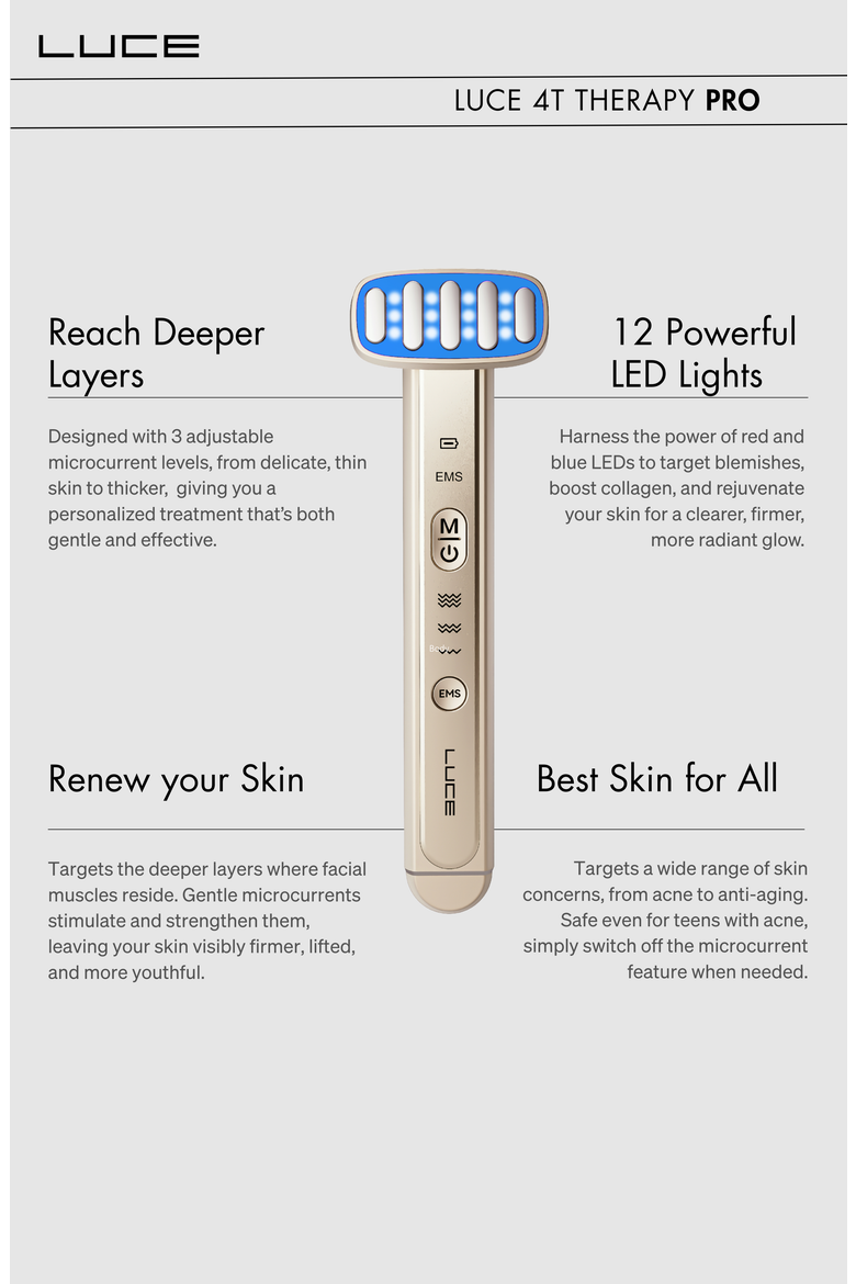 Face and Neck Microcurrent Wand - Pro, Alternate, color, GOLD