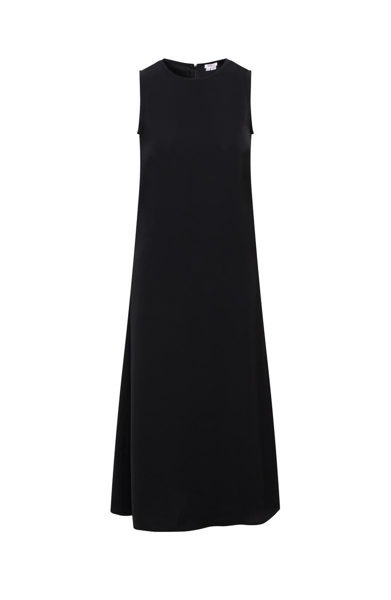 Aspect Woven Center Back Invisible Zipper Jumper, Main, color, Black