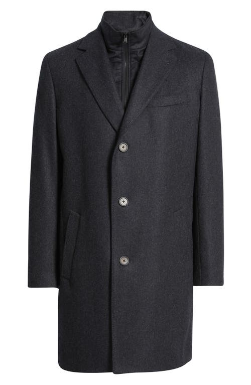 Jack Victor Delroy Wool Topcoat In Gray