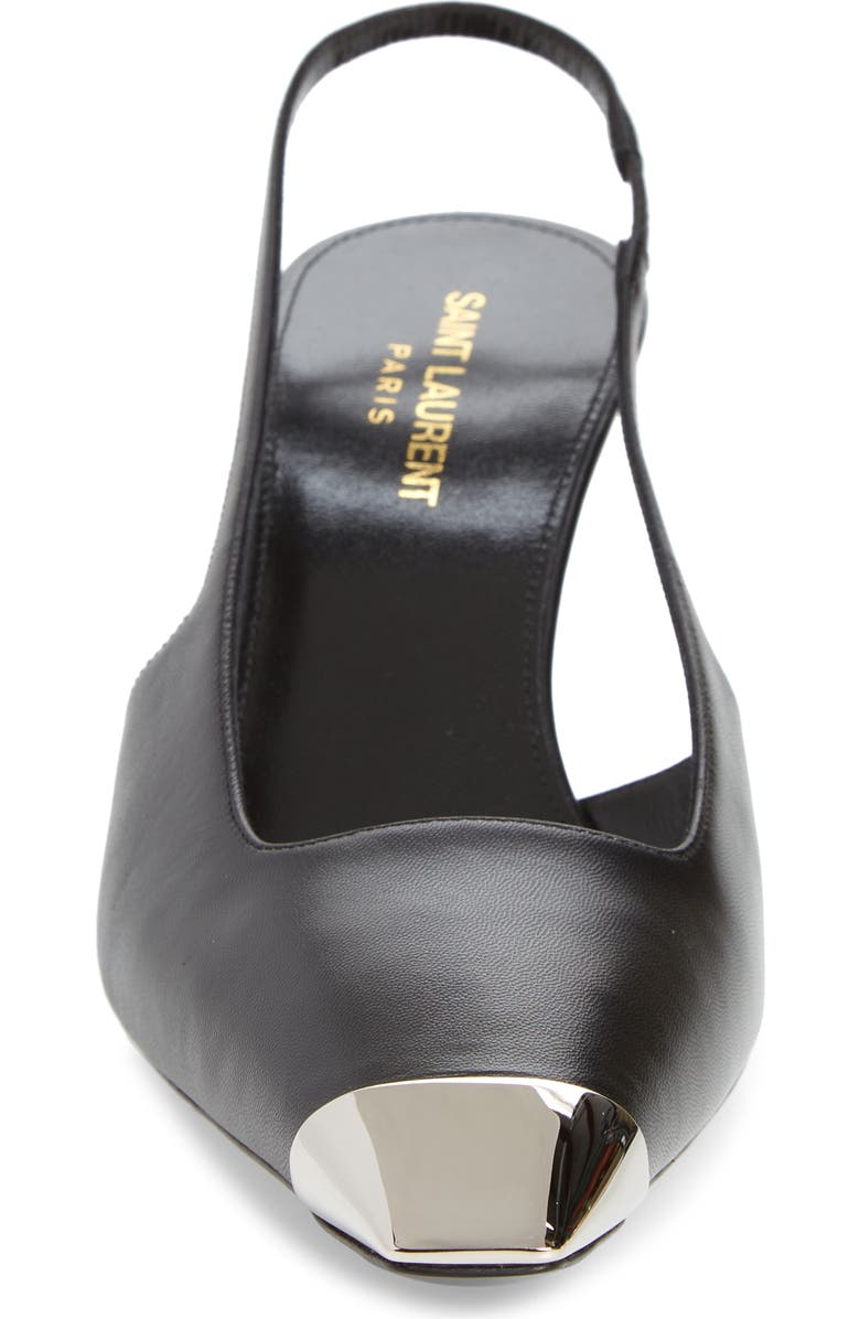 Saint Laurent Metal Toe Blade Slingback Pump, Alternate, color,