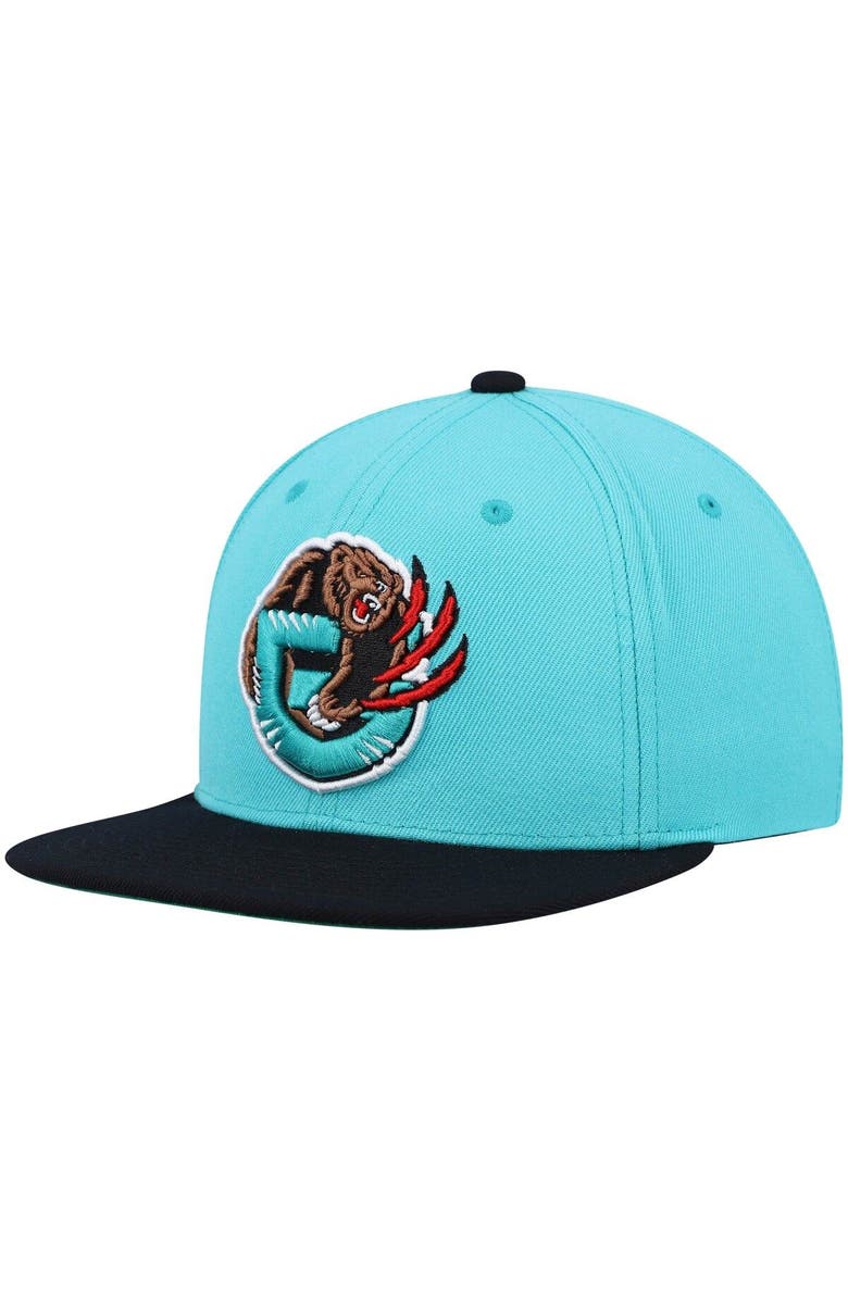 Mitchell & Ness Men's Mitchell & Ness Turquoise/Black Vancouver Grizzlies Hardwood Classics Team Two-Tone 2.0 Snapback Hat, Main, color, Turquoise