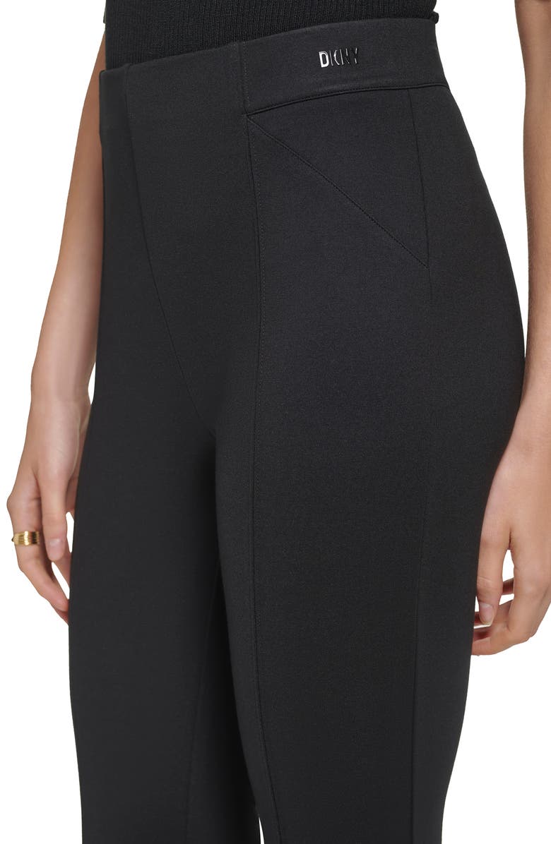 DKNY Front Slip Pull-On Ponte Pants, Alternate, color, 