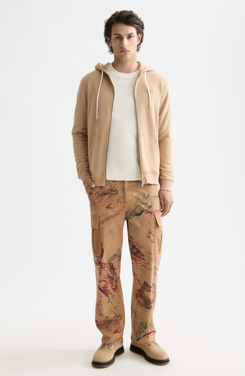 Scotch & Soda Full Zip Hoodie, Alternate, color, Tannin