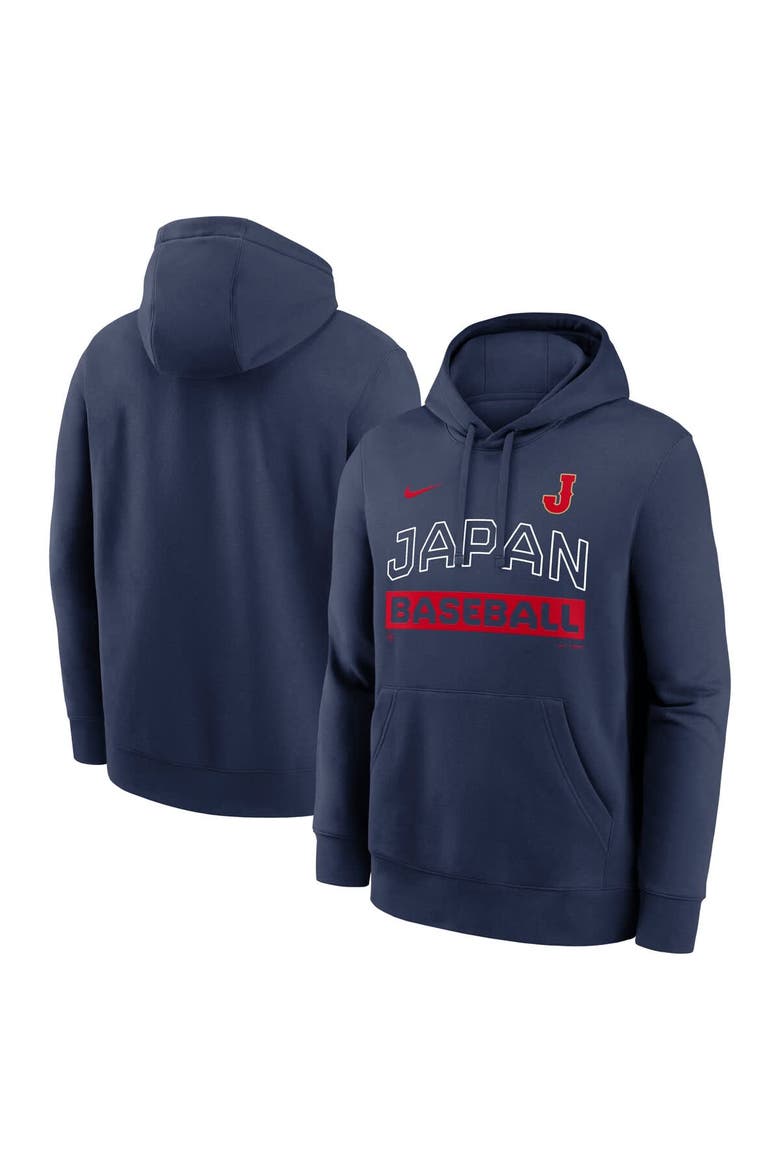 Men's Nike Navy Japan Baseball 2026 World Baseball Classic Club Hoodie, Main, color, Navy