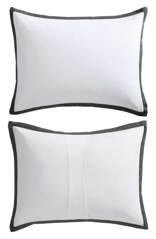 Betsey Johnson Signature Hotel Solid Comforter & Sham Set In White/black