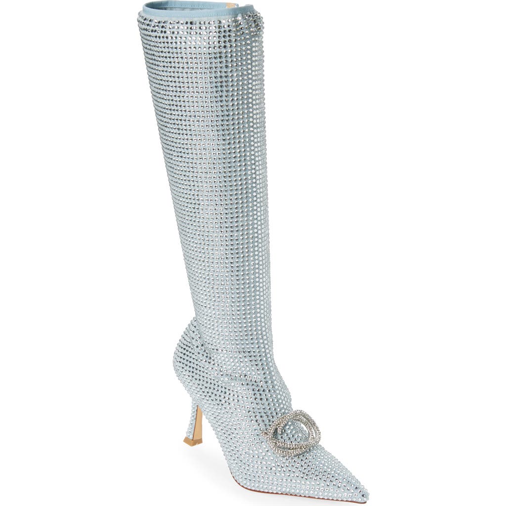 Azalea Wang Confection Denim Boot In Blue