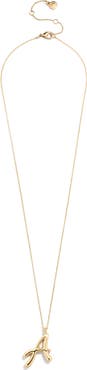 BaubleBar Script Initial Pendant Necklace