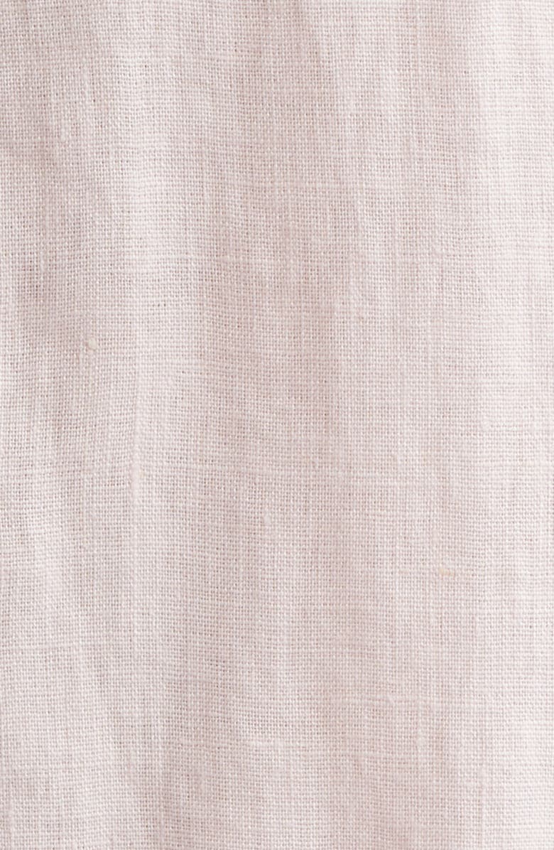 Wax London Didicot Chunk Embroidered Flowers Linen Camp Shirt, Alternate, color, Pink