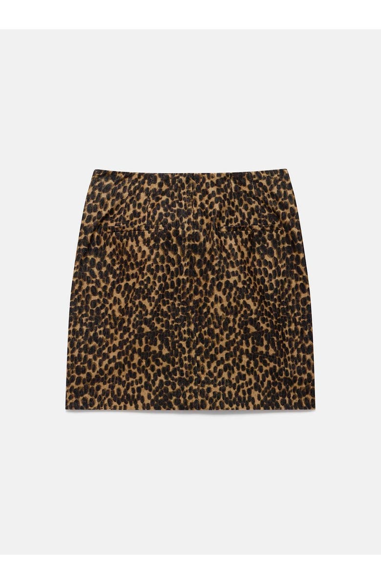 MINT VELVET Print Velvet Mini Skirt, Alternate, color, Brown