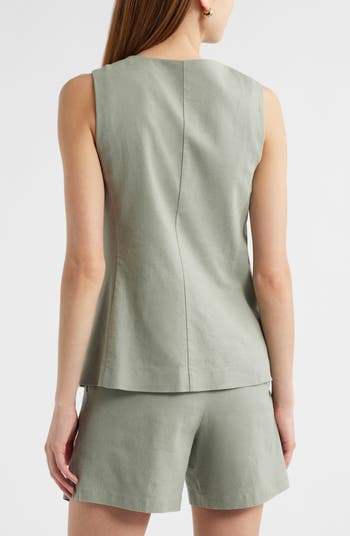 Linen Blend Vest