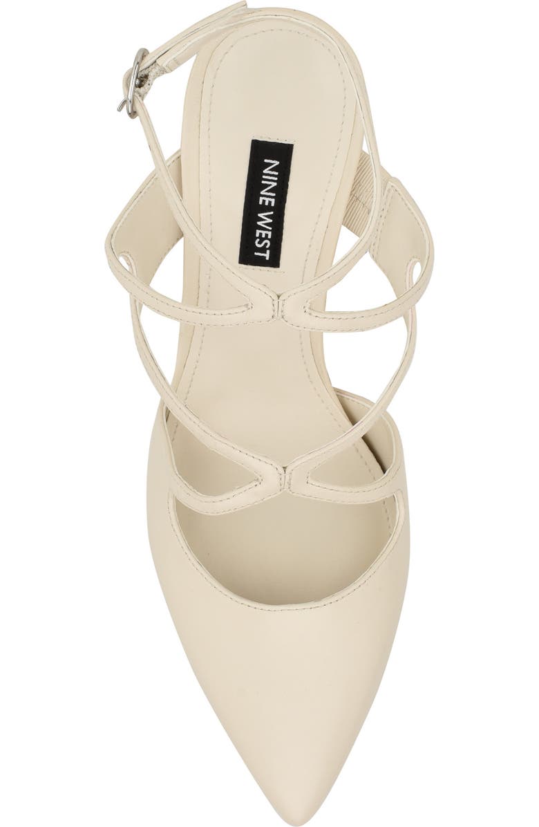 Nine West Maes Ankle Strap Pointed Toe Pump, Alternate, color, Ivory