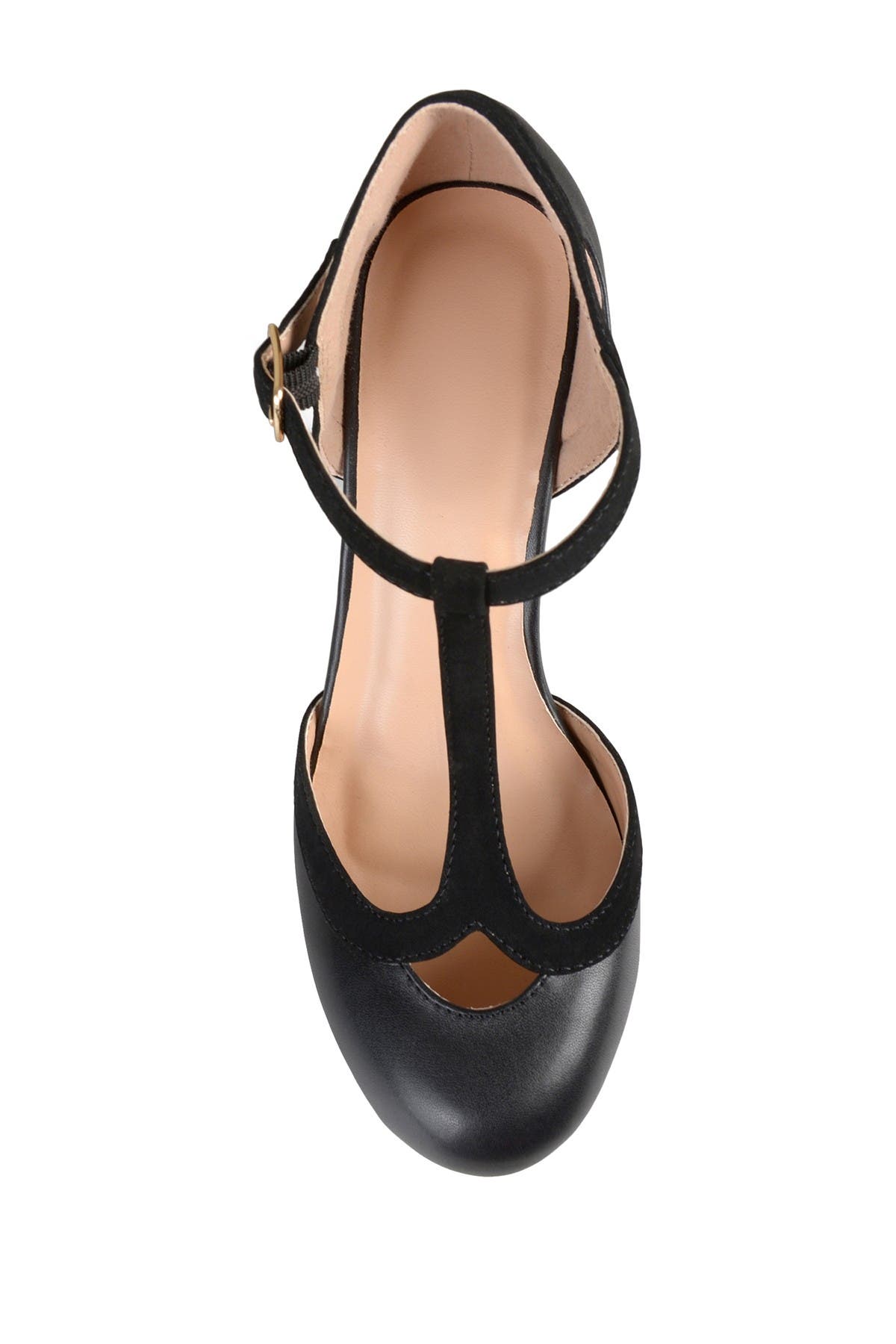Journee Collection JOURNEE Olina T-Strap Pump - Wide Width, Alternate, color, Black