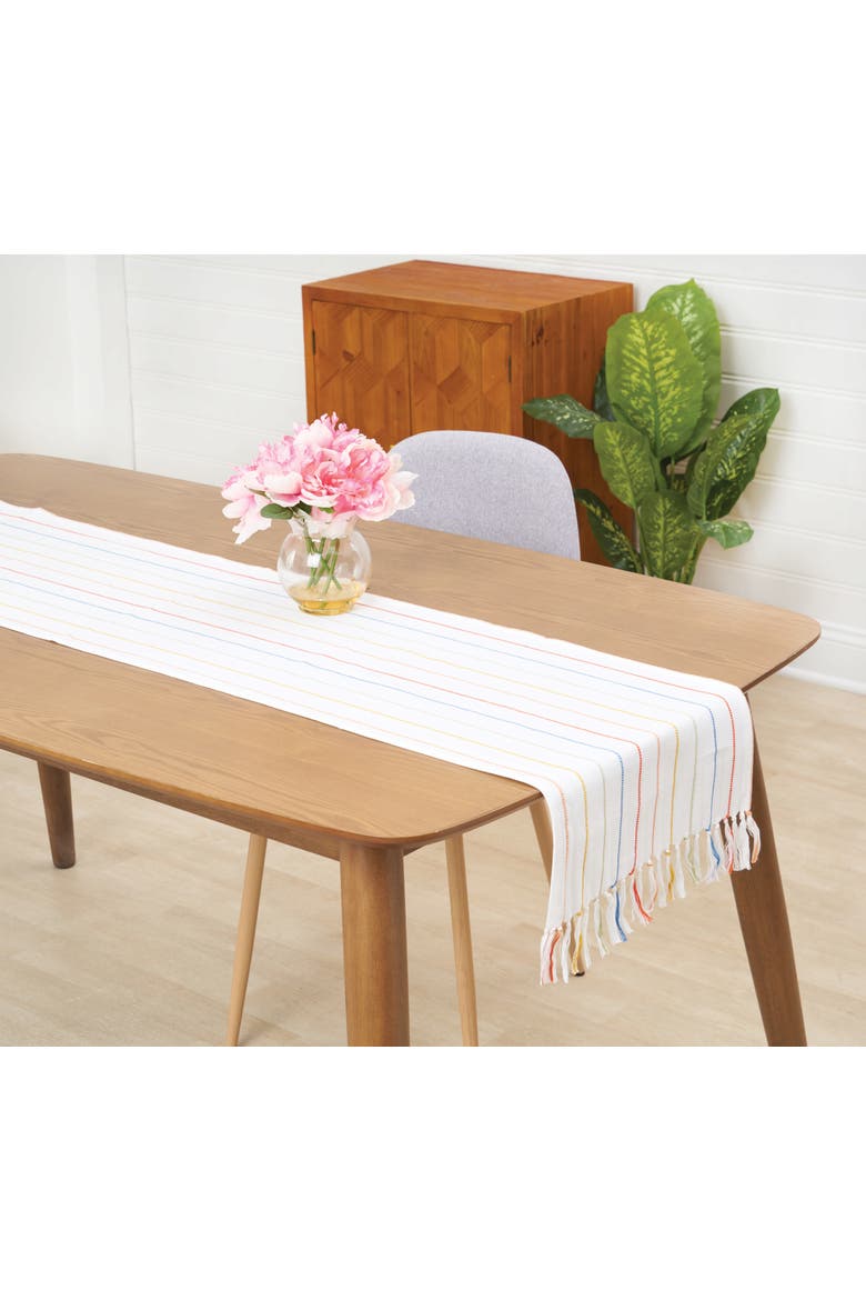 Wonderland Stripe Table Runner 14" x 72", Alternate, color, Yellow