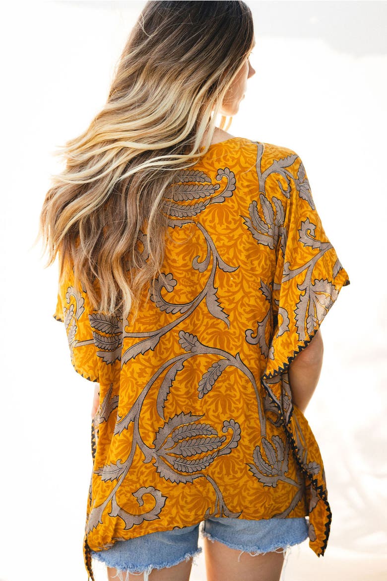 Mini Caftan Hayes, Alternate, color, Gold