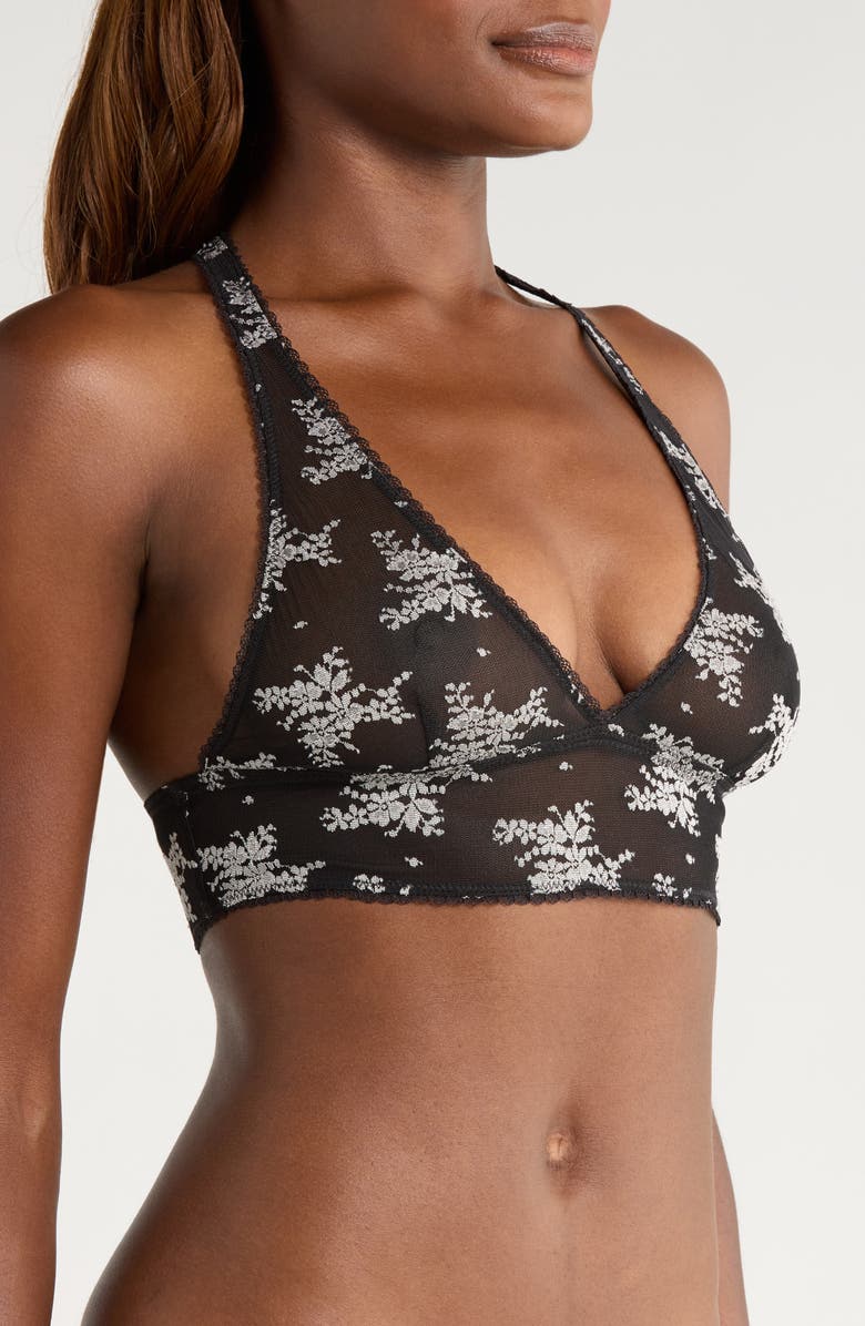 Free People Talk About It Racerback Bralette, Alternate, color, Black Combo