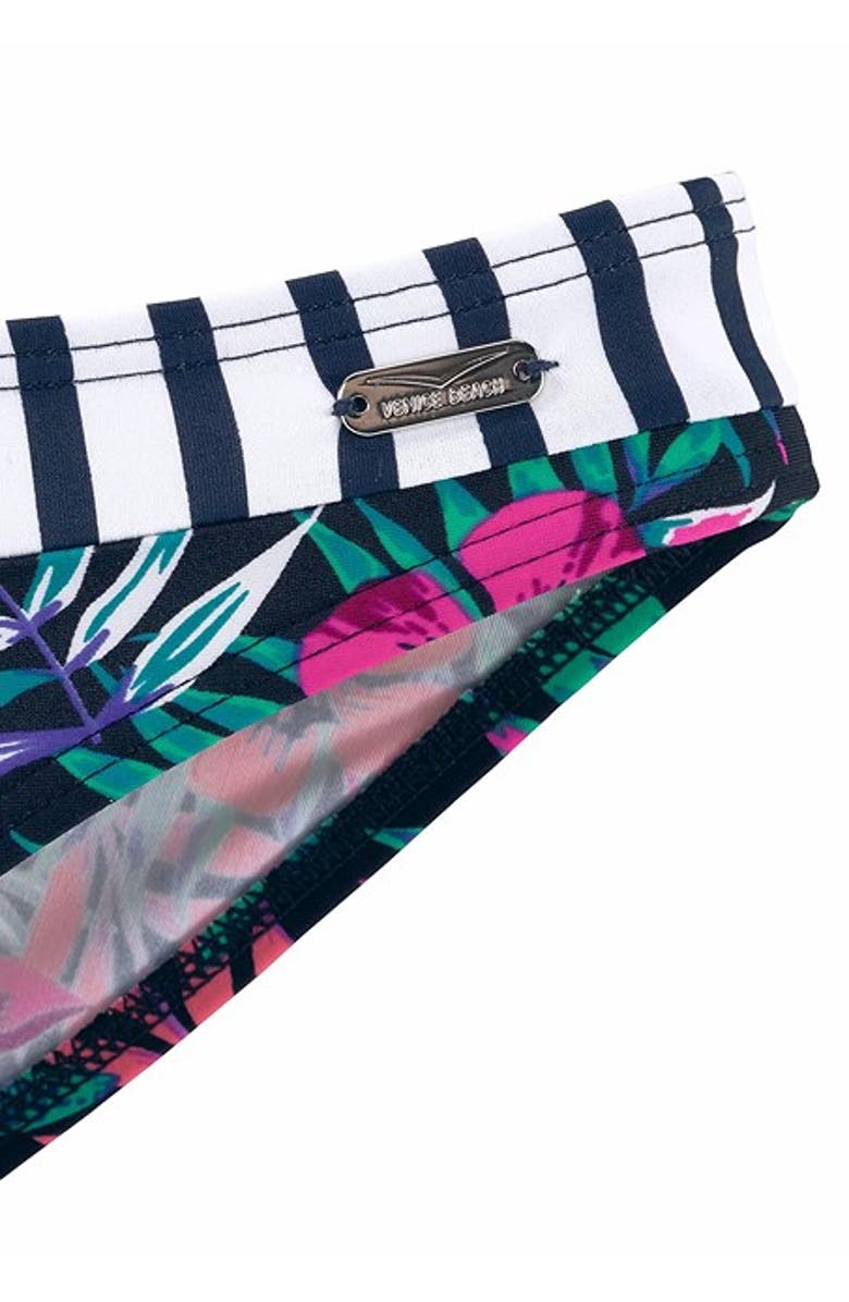 LASCANA Women's Contrast Classic Bikini Bottom, Alternate, color, Multi Print