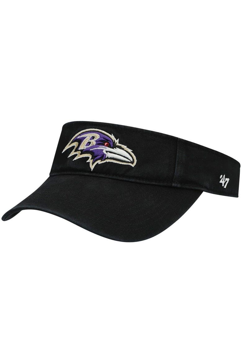 Men's '47 Black Baltimore Ravens Clean Up Visor, Main, color, Black