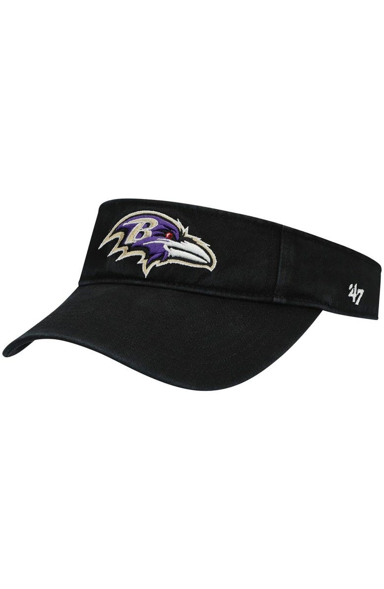 '47 Men's '47 Black Baltimore Ravens Clean Up Visor, Main, color, Black