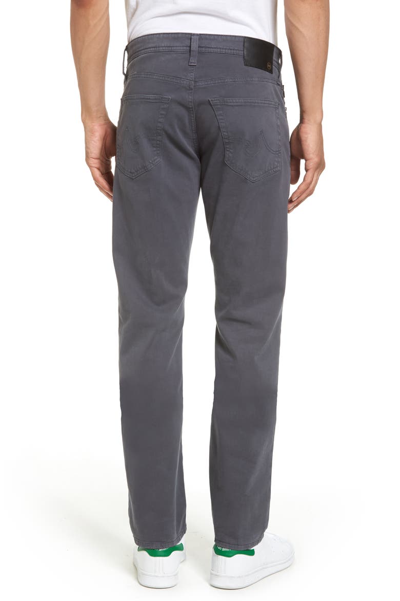 Everett Stretch Sateen Slim Straight Pants, Alternate, color, SULFUR FADE TO GRAYE