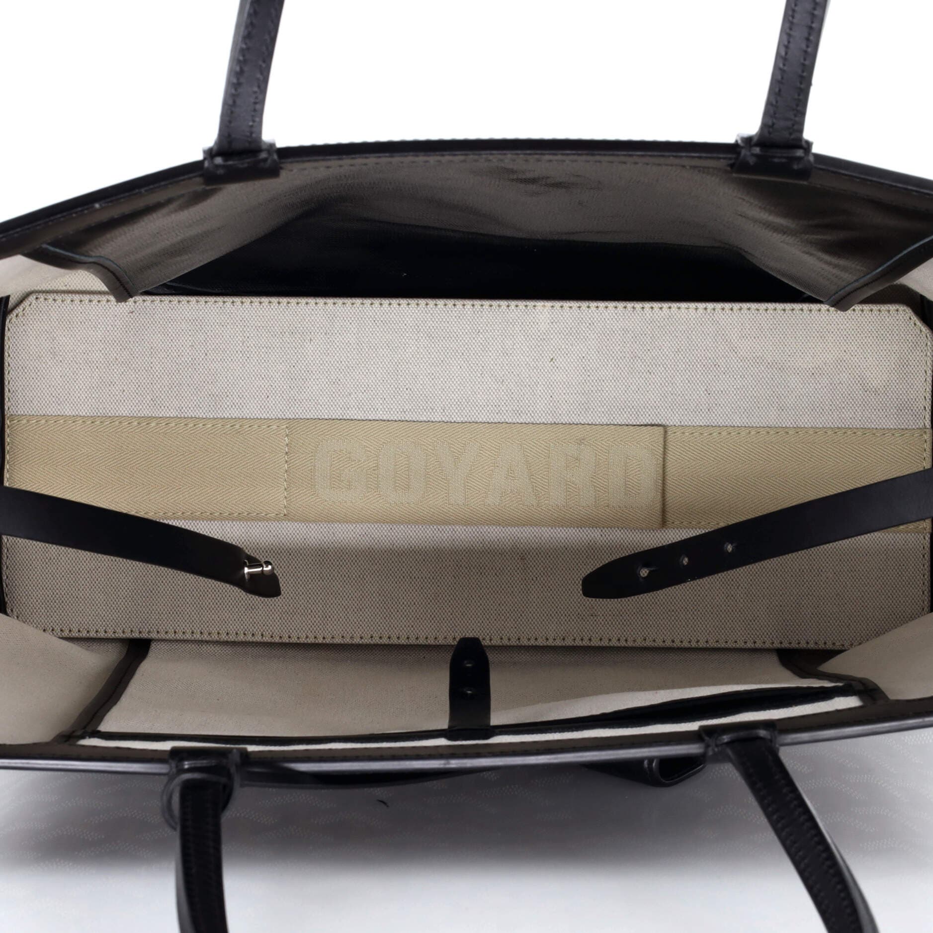 Pre-Owned Goyard Bellechasse Bag Coated Canvas PM, Alternate, color, Black