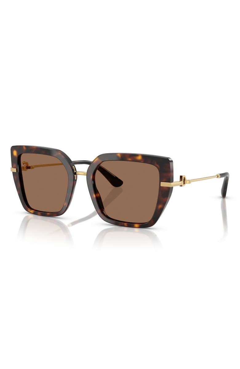 Dolce&Gabbana 53mm Butterfly Sunglasses, Alternate, color, Havana