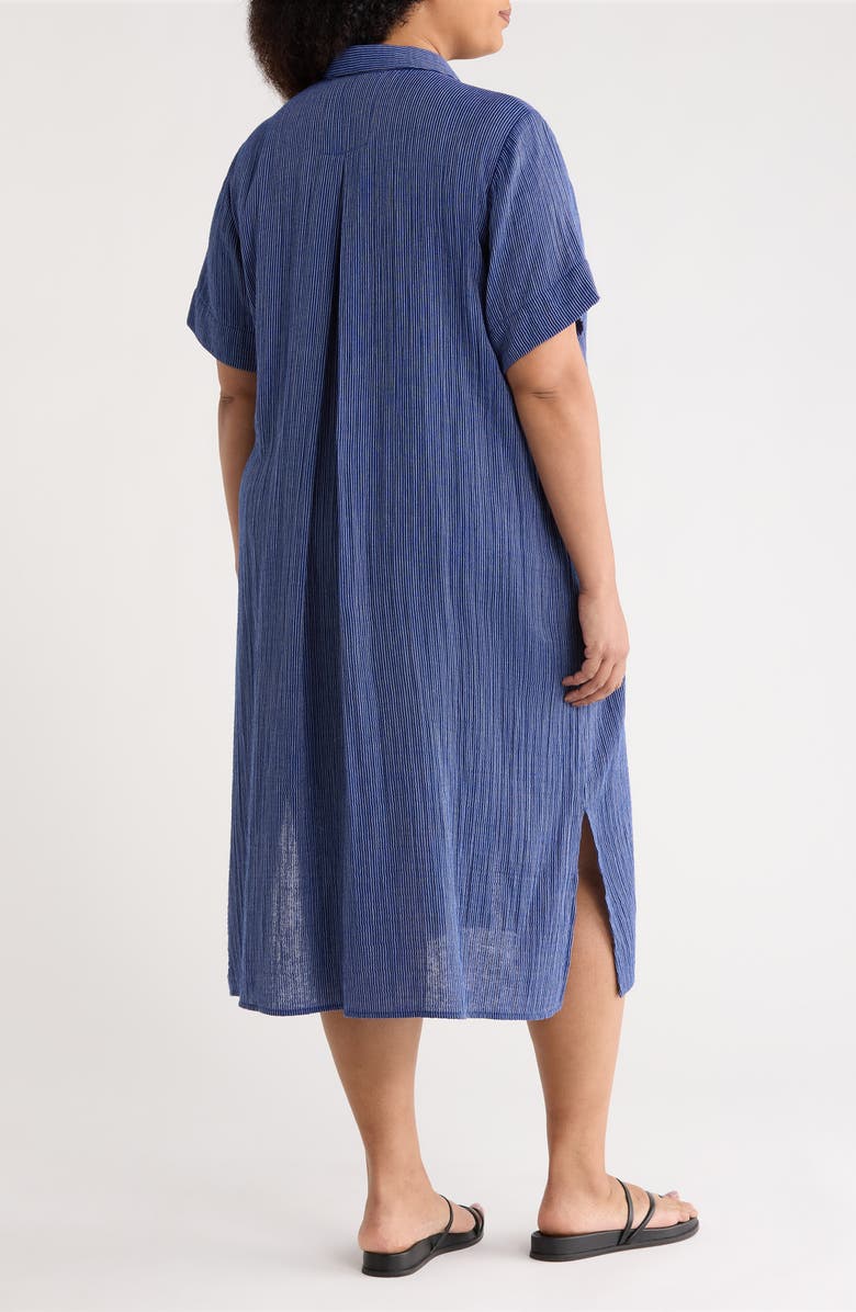 Eileen Fisher Classic Collar Organic Cotton Shirtdress, Alternate, color, 