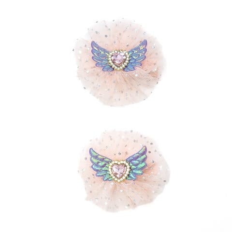 2pc Angel Sparkle Wings Clip Set