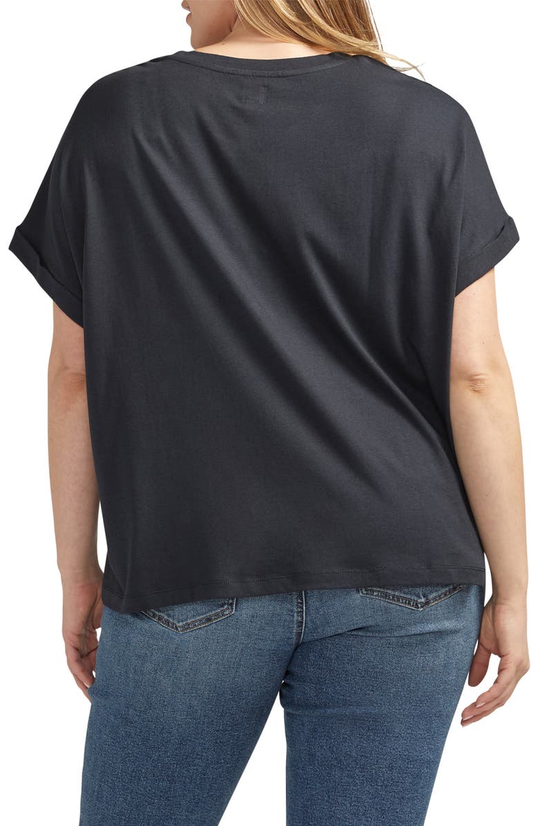 JAG Drapey Cuff Cotton & Modal T-Shirt, Alternate, color, 