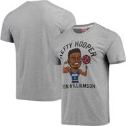 Homage Men's Zion Williamson Gray New Orleans Pelicans Player Graphic Tri-Blend T-Shirt