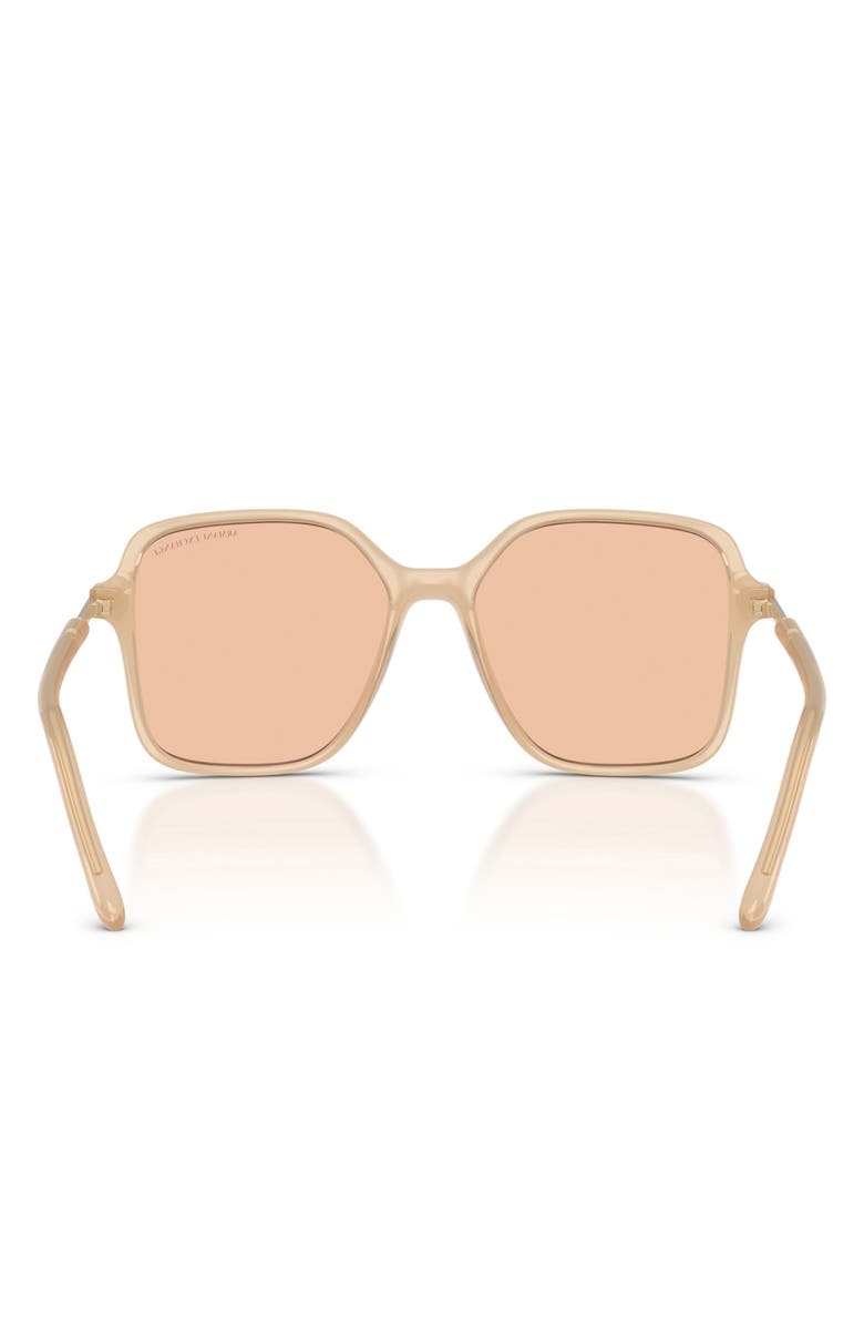 AX Armani Exchange 53mm Butterfly Sunglasses, Alternate, color, Shiny Opal Tundra / Brown