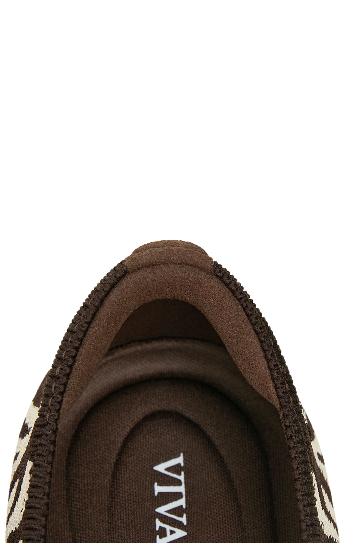 VIVAIA Almond-Toe Bow Flats, Alternate, color, Chocolate Zebra