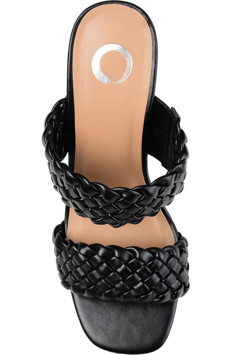 JOURNEE Melissa Woven Strap Block Heel Slide Sandal, Alternate, color, Black