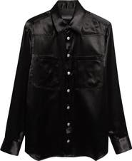 JKEEFER Greg Satin Western Shirt