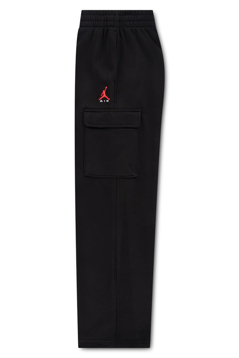 Kids' Brooklyn Fleece Cargo Pants, Alternate, color, BLACK