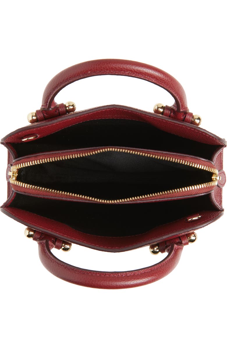 Strathberry Mini Georgia Leather Tote, Alternate, color, Oxblood