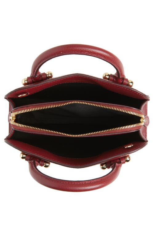 Strathberry Georgia Mini Fine Grain Leather Tote Bag In Burgundy